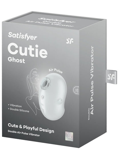 Satisfyer Cutie Ghost - White - White USB Rechargeable Air Pulse Stimulator