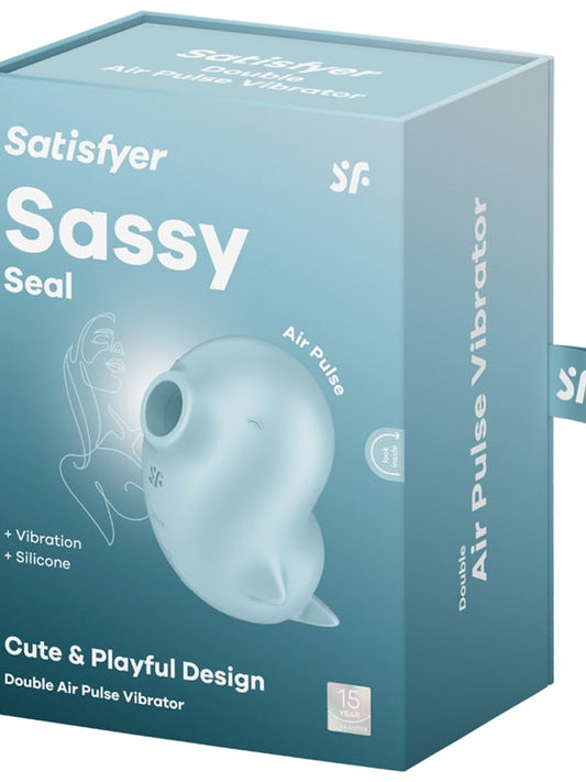 Satisfyer Sassy Seal - Light Blue USB Rechargeable Air Pulse Stimulator
