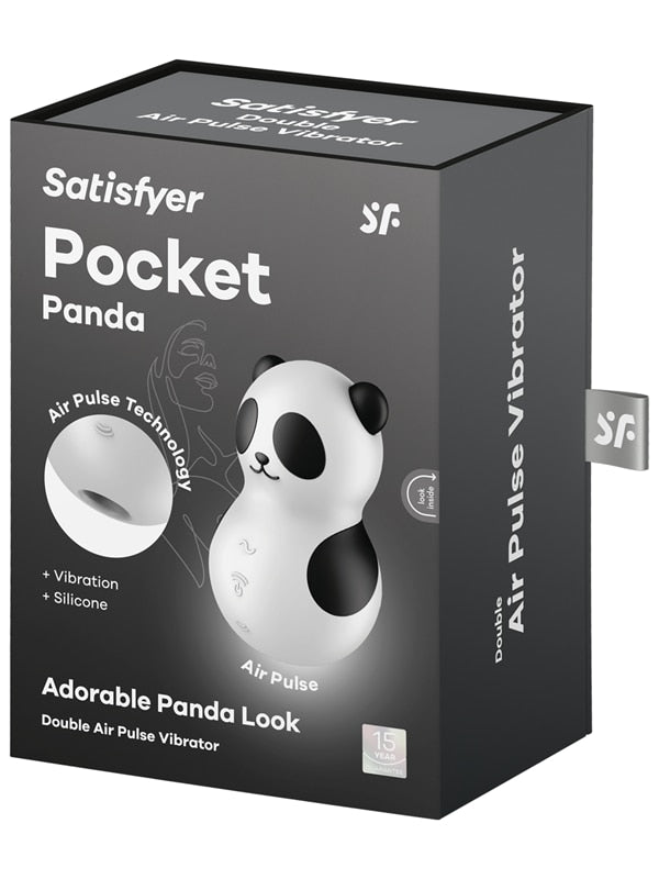 Satisfyer Pocket Panda - Black USB Rechargeable Air Pulse Stimulator