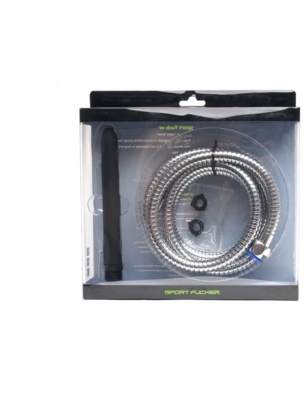 Sport Fucker Hydro Shot Travel Kit - Black 15 cm Clearning Nozzle with 1.8m Flex Hose Connection