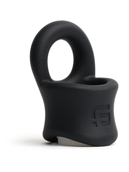 Sport Fucker Baller Ring - Black Liquid Silicone Cock Ring with Ball Stretcher