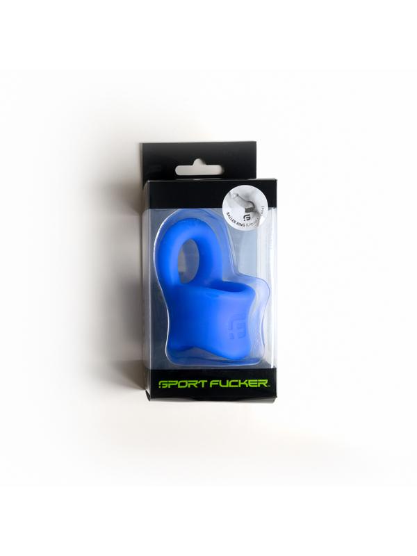 Sport Fucker Baller Ring - Blue Liquid Silicone Cock Ring with Ball Stretcher