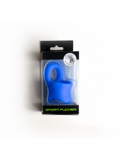 Sport Fucker Baller Ring - Blue Liquid Silicone Cock Ring with Ball Stretcher