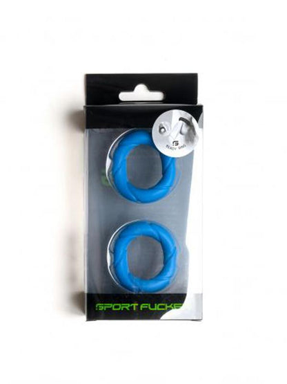 Sport Fucker Ready Rings - Blue Cock Rings - 2 Pack