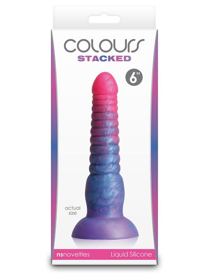 Colours Stacked - 6'' Dildo - Pink/Blue - Pink/Blue 16 cm Fantasy Dildo