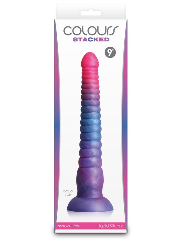Colours Stacked - 9'' Dildo - Pink/Blue - Pink/Blue 23 cm Fantasy Dildo