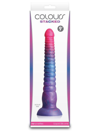 Colours Stacked - 9'' Dildo - Pink/Blue - Pink/Blue 23 cm Fantasy Dildo