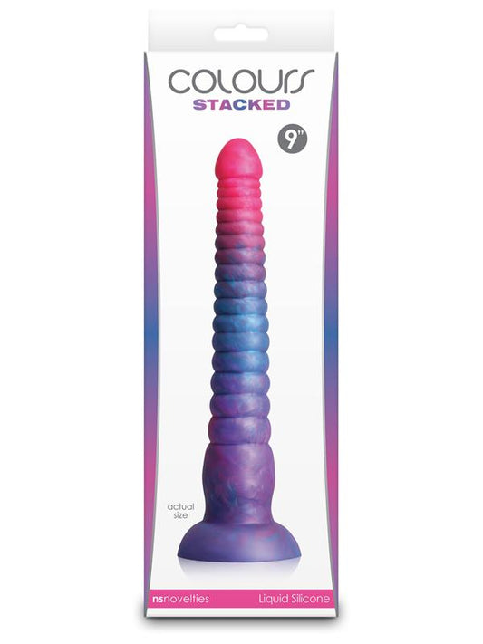Colours Stacked - 9'' Dildo - Pink/Blue - Pink/Blue 23 cm Fantasy Dildo