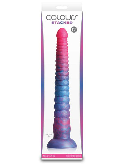 Colours Stacked - 12'' Dildo - Pink/Blue - Pink/Blue 30.6 cm Fantasy Dildo