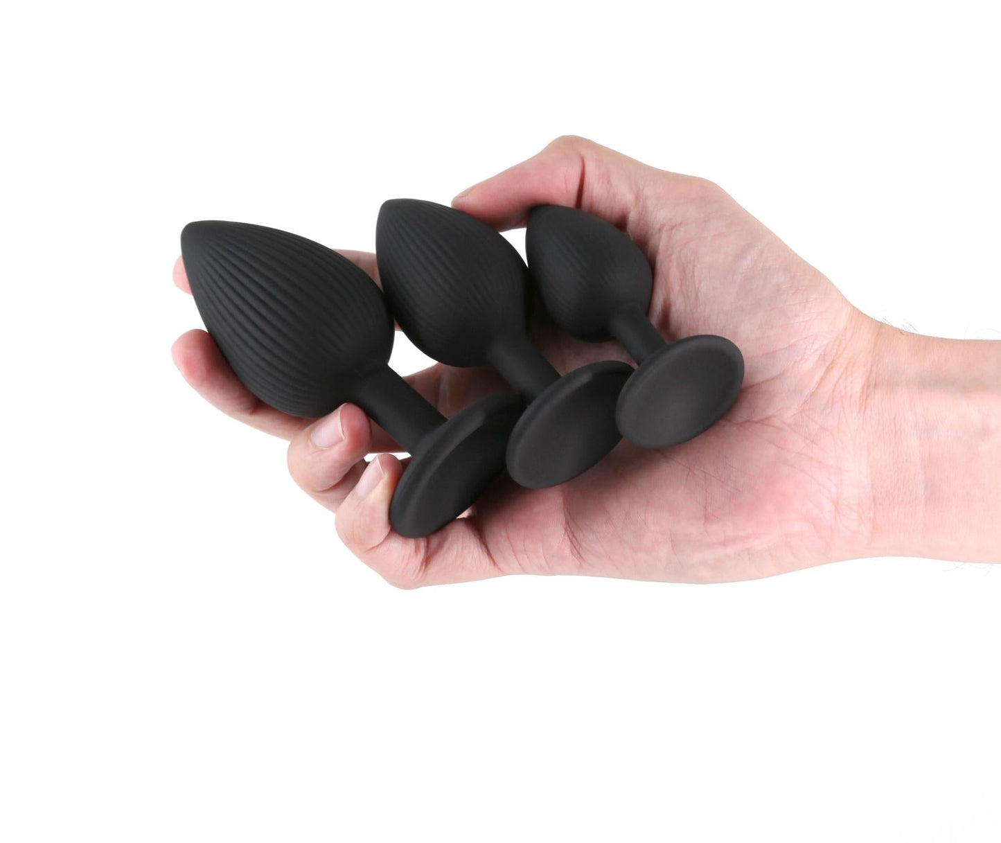 Renegade Triple Ace Kit - Black - Black Butt Plugs - Set of 3 Sizes