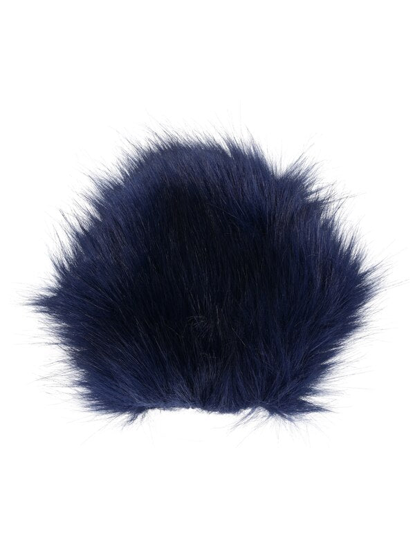 Sex & Mischief Cougar Spiked Sensory Glove - Navy Blue Furry Glove with Metal Spikes