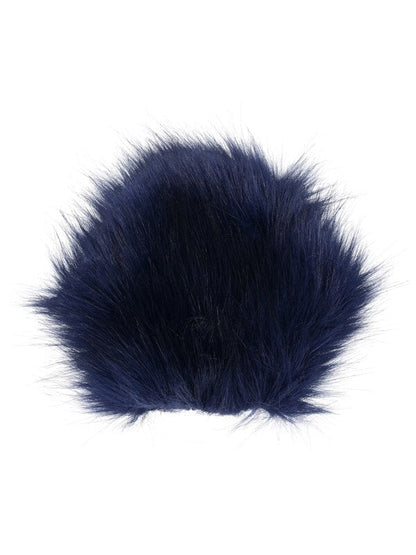 Sex & Mischief Cougar Spiked Sensory Glove - Navy Blue Furry Glove with Metal Spikes