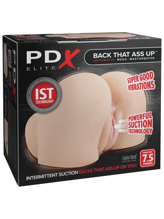 PDX Elite Back That Ass Up - Flesh - Flesh USB Rechargeable Auto Mega Masturbator