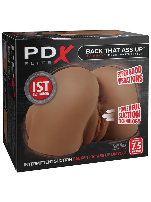 PDX Elite Back That Ass Up - Brown - Brown USB Rechargeable Auto Mega Masturbator