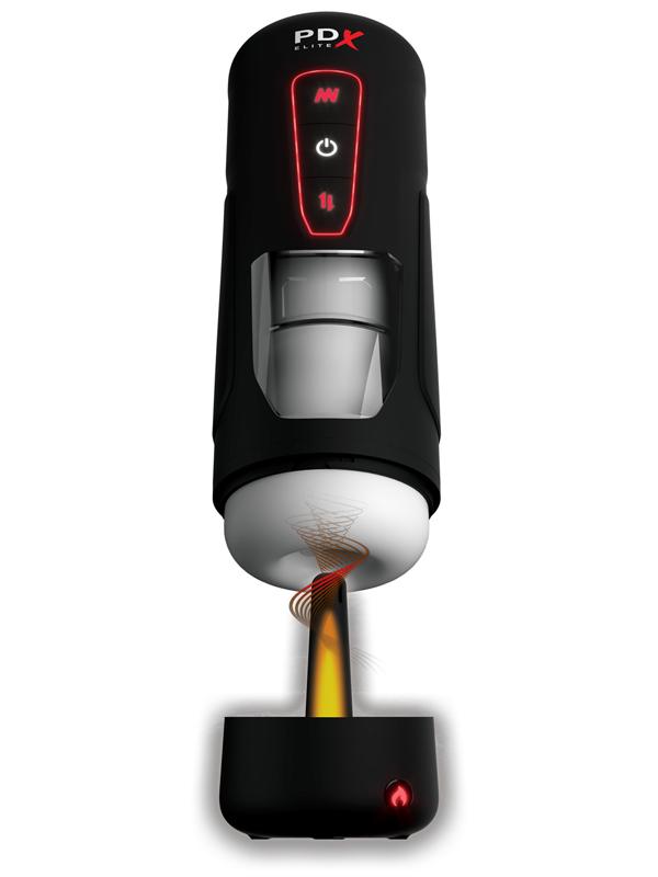 PDX Elite Milk Me Hotter - USB Rechargeable Thrusting Heating & Vibrating Auto Stroker