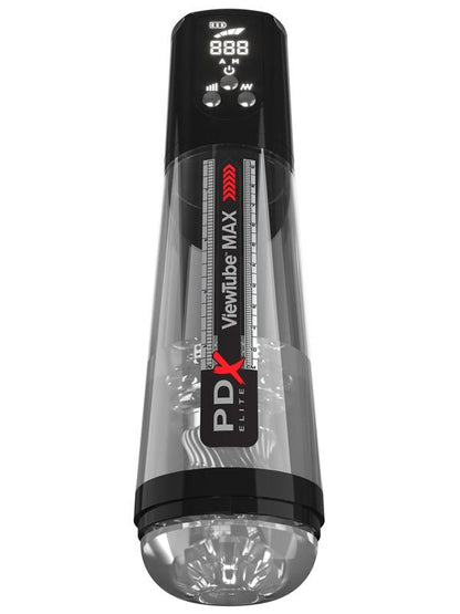 PDX Elite ViewTube MAX View - Clear USB Rechargeable Suction Auto Stroker