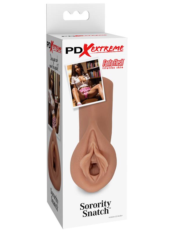 Pipedream Extreme Toyz Sorority Snatch - Brown - Brown Vagina Stroker