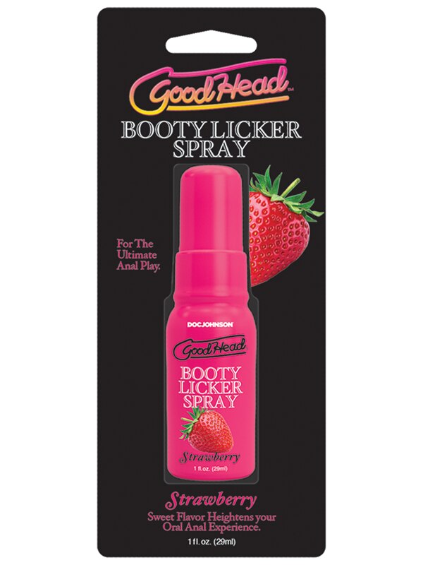 GoodHead Booty Licker Spray - Strawberry - Strawberry Flavoured Spray - 29 ml Bottle