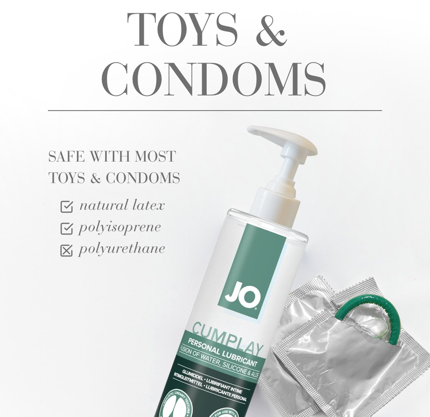 JO Cumplay Lube - 240 mL - Cum Style Lubricant - 240 ml Pump Bottle