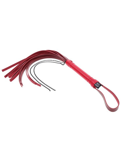 S&M Exs & Ohs Crystal Flogger - Red Flogger Whip