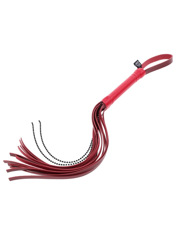 S&M Exs & Ohs Crystal Flogger - Red Flogger Whip
