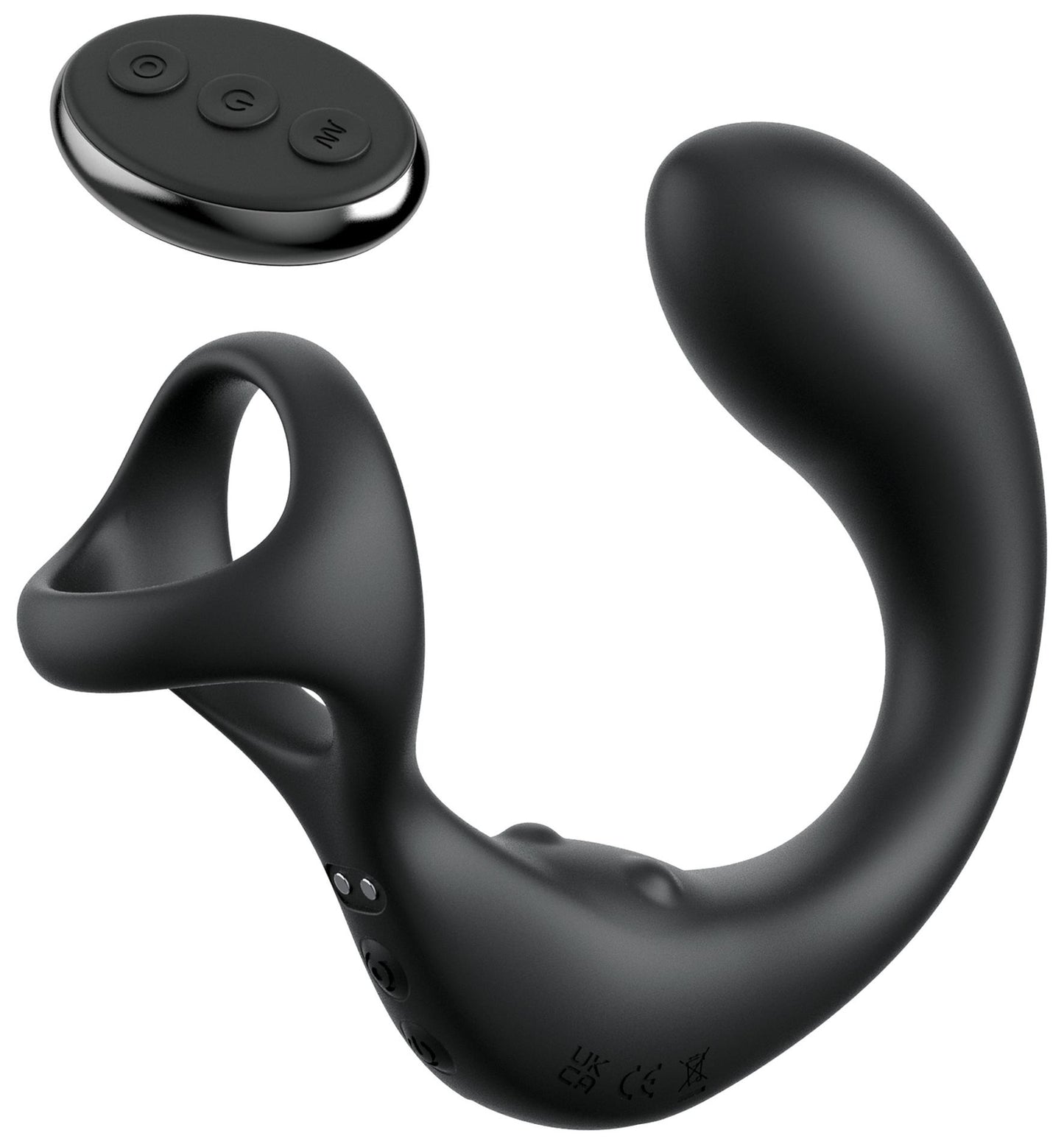 Anal Fantasy Elite Ass-Gasm Taint-alizer - Black USB Rechargeable Prostate Massage with Cock Ring