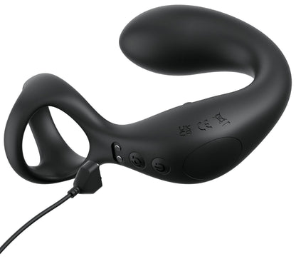 Anal Fantasy Elite Ass-Gasm Taint-alizer - Black USB Rechargeable Prostate Massage with Cock Ring