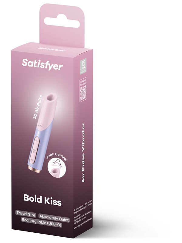Satisfyer Bold Kiss - Purple USB Rechargeable Air Pulse Stimulator