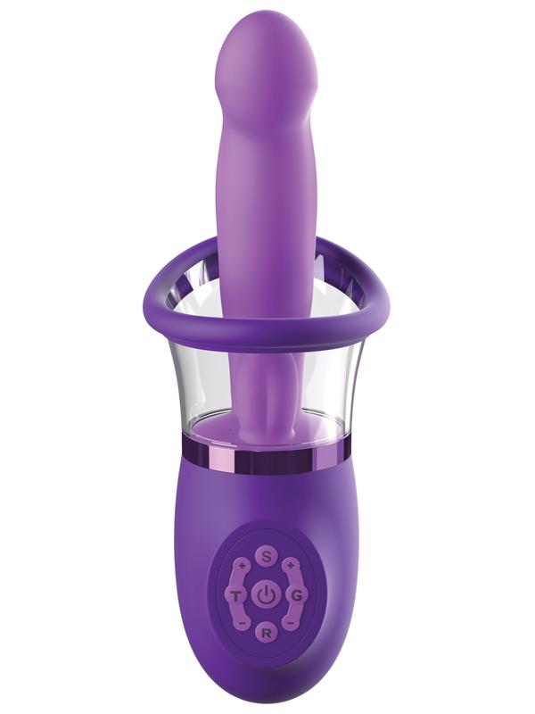 Fantasy For Her Ultimate Pleasure Pro Plus - Purple USB Rechargeable Sucking Licking & Flicking Vibrator