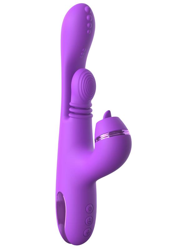 Fantasy For Her IntiMotion Pulse Pro - Purple 24 cm USB Rechargeable Swirling & Flicking Rabbit Vibrator
