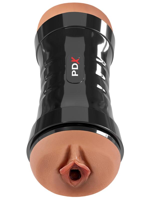 PDX Wet Pussies Super Flip-A-Pussy Over - Brown - Brown Dual Ended Stroker (Vagina & Ass)
