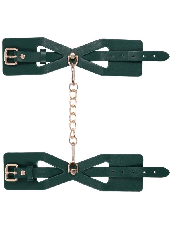 Sex & Mischief Indica Cutout Cuffs - Green/Gold Restraints