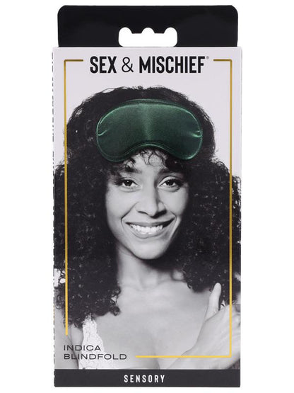 Sex & Mischief Indica Blindfold - Green Eye Mask