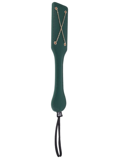 Sex & Mischief Indica Chain Impressions Paddle - Green/Gold Spanking Paddle