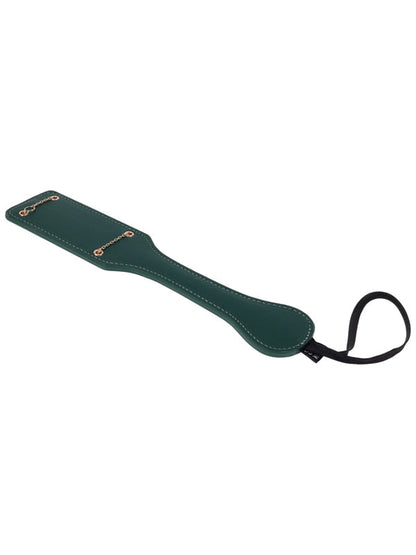 Sex & Mischief Indica Chain Impressions Paddle - Green/Gold Spanking Paddle