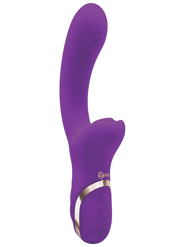 Bodywand G-Play Dual Stimulator Squirt Trainer - Purple 22 cm USB Rechargeable Rabbit Vibrator with Air Pulsation