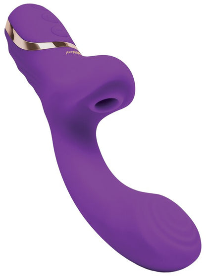 Bodywand G-Play Dual Stimulator Squirt Trainer - Purple 22 cm USB Rechargeable Rabbit Vibrator with Air Pulsation