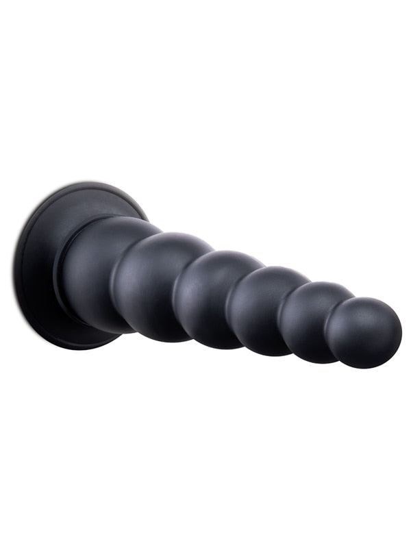 Size Up 7 Inch Ripple Inflatable Butt Plug - Black 20.3 cm Inflatable Butt Plug