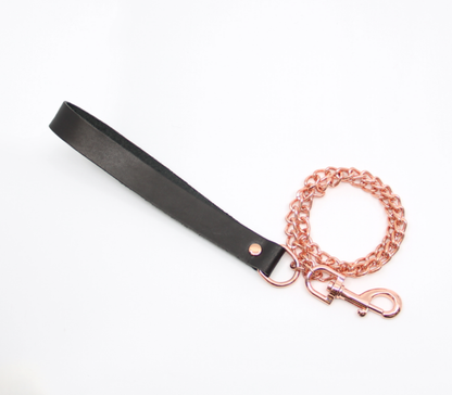 Lea048 Leather & Chain Lead