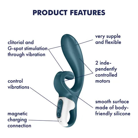 Satisfyer Hug Me Rabbit Vibe App Control - Turquoise