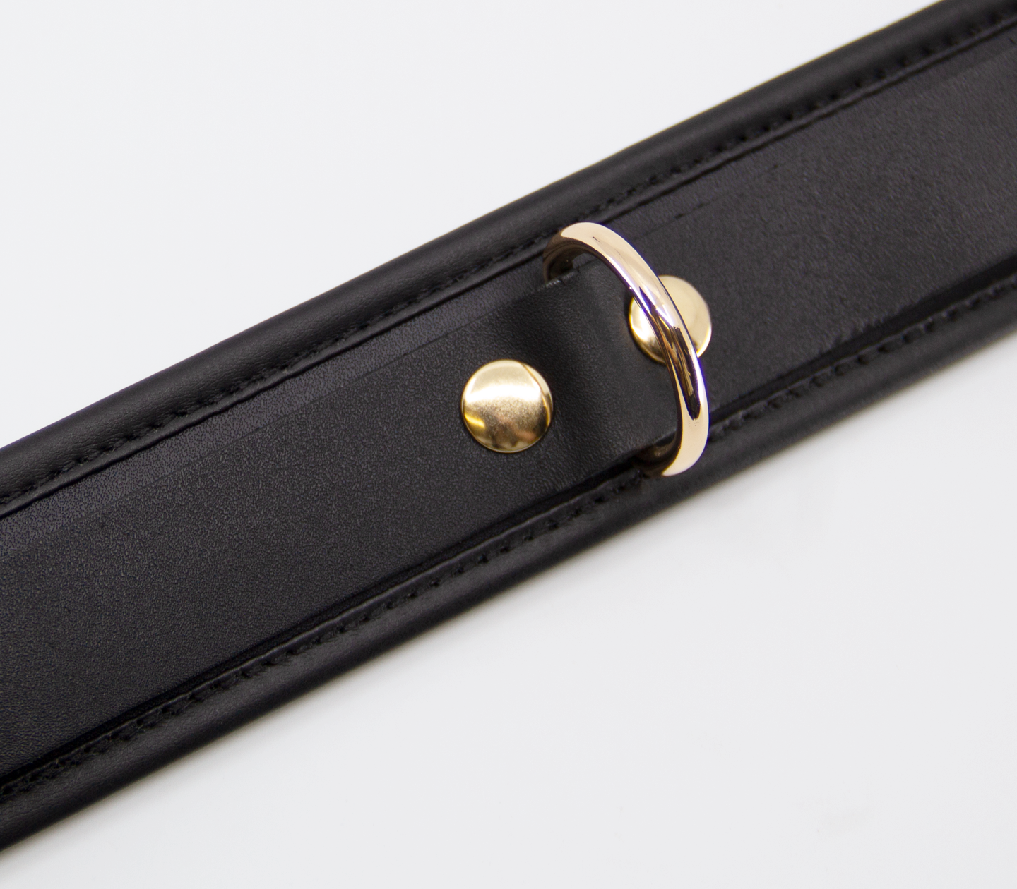 Col048 Leather Collar With Coloured Hardware
