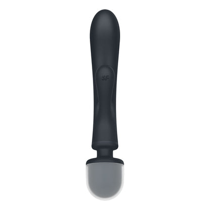 Satisfyer Triple Lover - Grey USB Rechargeable Rabbit Vibrator and Massage Wand