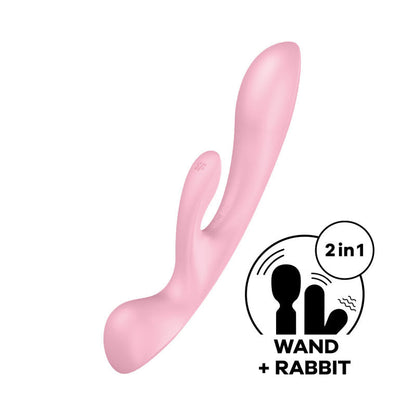 Satisfyer Triple Oh - Pink USB Rechargeable Rabbit Vibrator