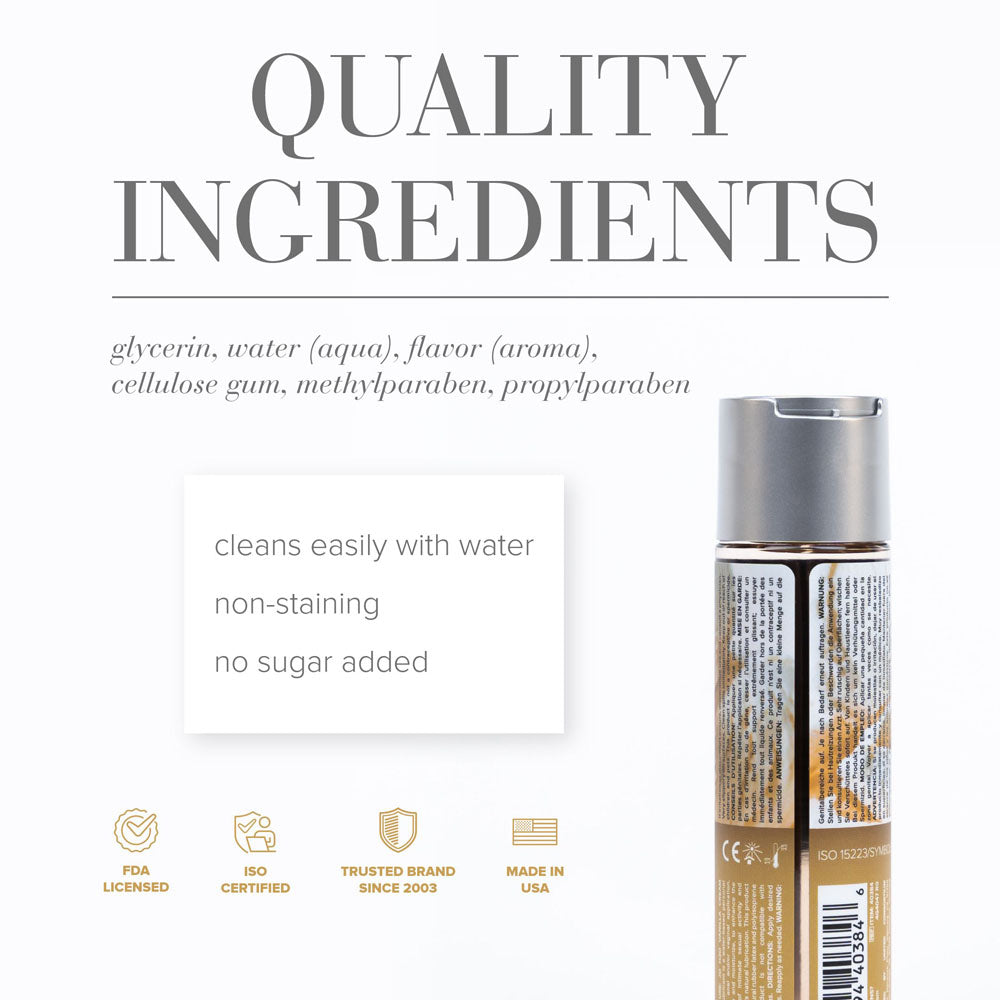 JO H2O Vanilla Cream Lube - 120 mL - Vanilla Flavoured Water Based Lubricant - 120 ml Bottle