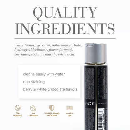 JO Gelato White Chocolate Raspberry Lube - 120 mL - White Chocolate Raspberry Flavoured Water Based Lubricant - 120 ml Bottle