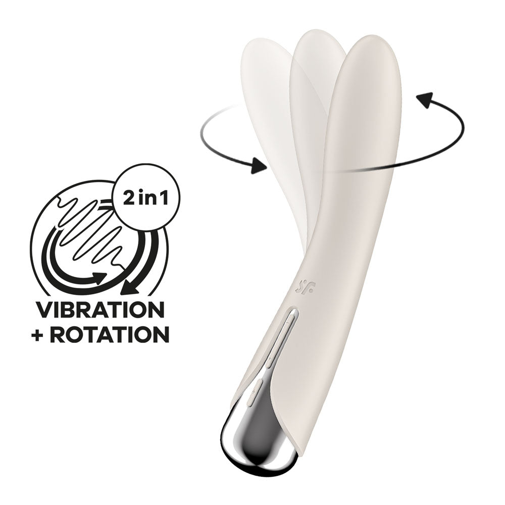 Satisfyer Spinning Vibe 1 - Blue - Blue 17.8 cm USB Rechargeable Rotating Vibrator