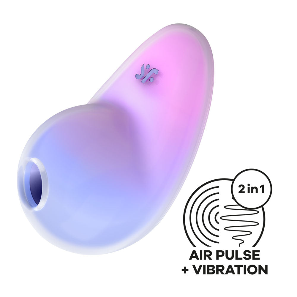 Satisfyer Pixie Dust - Violet/Pink - Violet/Pink USB Rechargeable Vibrating Air Pulse Stimulator