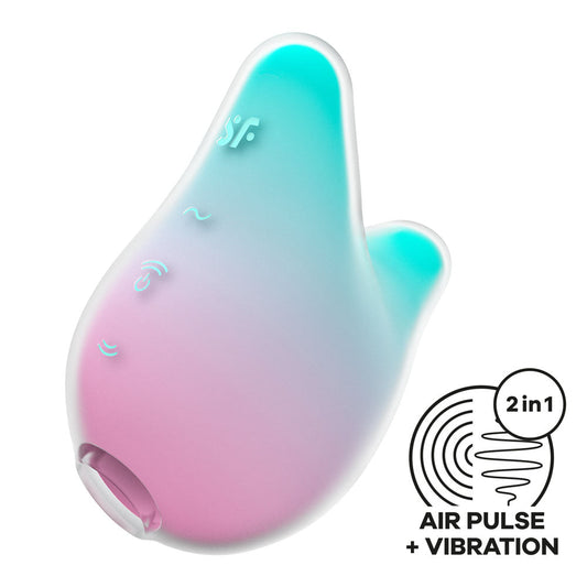 Satisfyer Mermaid Vibes - Mint/Pink - Mint/Pink USB Rechargeable Air Pulse Stimulator