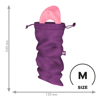Satisfyer Treasure Bag Medium - Violet - Violet Medium Toy Storage Bag