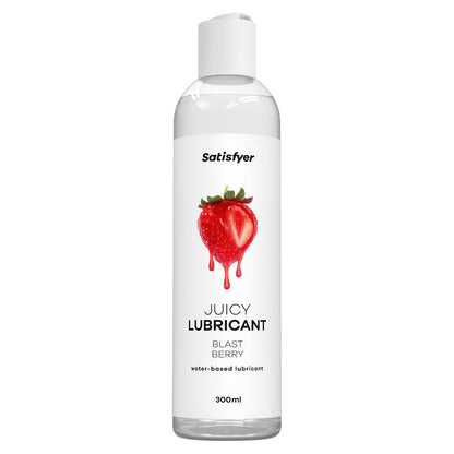 Satisfyer Juicy Lubricant 300 ml Blast Berry - Strawberry Scented Water Based Lubricant - 300 ml Bottle
